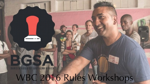 BGSA Workshops: New WBC Rules - OPEN TO ALL. These workshops are being held across the country to instruct competitive baristas (and judges) on the rule changes that have been instituted for the Barista Championships. SCASA will be running these rules at the Nationals in Durban.