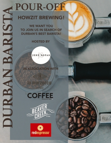 Durban Barista Pour Off! - <p>We're going to be at the first Barista Jam Durban has had in quite some time! There will be some fun challenges and some awesome skills on show.

Get in touch with the hosts Jehz Sofas to book a...</p>
