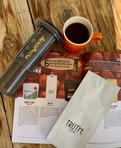 New Coffee Club Review: Truth! - <p>

This is one of 6 of the best aeropress coffees in SA right now!

This issue, to celebrate the SA aeropress Challenge, being held at CCW in July, we curated the best 6 coffees for aeropress in th...</p>