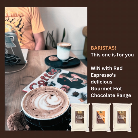 Spoil your favourite Barista or Cafe with Red Espresso's Gourmet Hot Chocolate Range - 