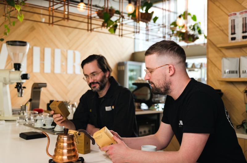 father's coffee roastery