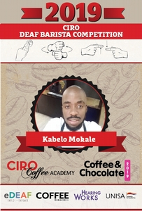 Another first time competitor, Kabelo is known for his dedication and commitment to the coffee industry amongst his friends.  He is always professionally dressed and strives to deliver his best at Tsogo Sun where he is currently employed.  His favourite drink to serve customers is a cappuccino because he can express himself through it and communicate to all customers in this way.