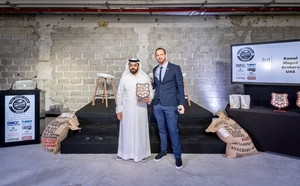 Mr. Ahmed Bin Sulayem (Executive Chairman & Chief Executive Officer of DMCC) and Iain accept 3rd place on behalf of Archers Coffee