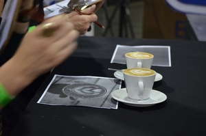 Arno Els' winning latte art