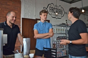 Heavyweights. Craig Charity, Kyle Fraser and Ben Carlson discuss the freshly roasted treasure.