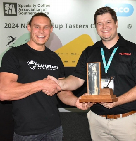 Andre Blignaut, SA Cup Tasters Champion heads to Chicago - <p>

Andre Blignaut, a rookie at this year's SCASA National Coffee Competitions went on to win the Cup Tasters Title and is in Chicago for the World Cup Tasters Championship this week!...</p>