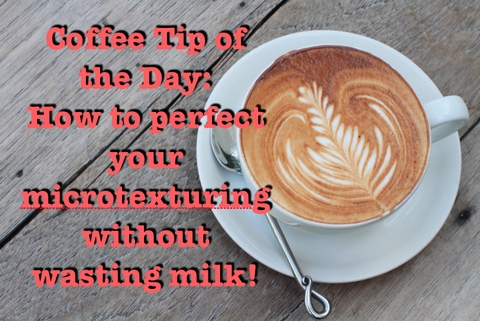 Coffee Tip of the Day: How to Perfect your microtexturing without wasting milk - <p>

Steaming your milk for the perfect cappuccino can be one of the most frustrating skills to master on your journey to home barista extraordinaire! There are lots of tips on how to do it better, but...</p>