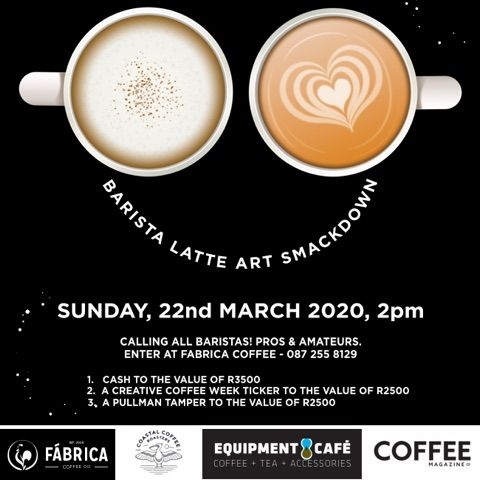 Fabrica Latte Art Smackdown - <p>Coffee is community! And fun competitions like this Latte Art Smackdown hosted by Fabrica Coffee in Umhlanga continue to strengthen coffee as a culture and a lifestyle. Let's support these gr...</p>